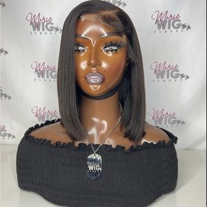 5x5 Side part custom made bob wig